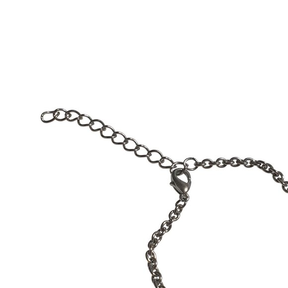 Painted Mother Pearl Shell Disc Necklace Adjustable Lobster Clasp Link Jewelry - Picture 3 of 4